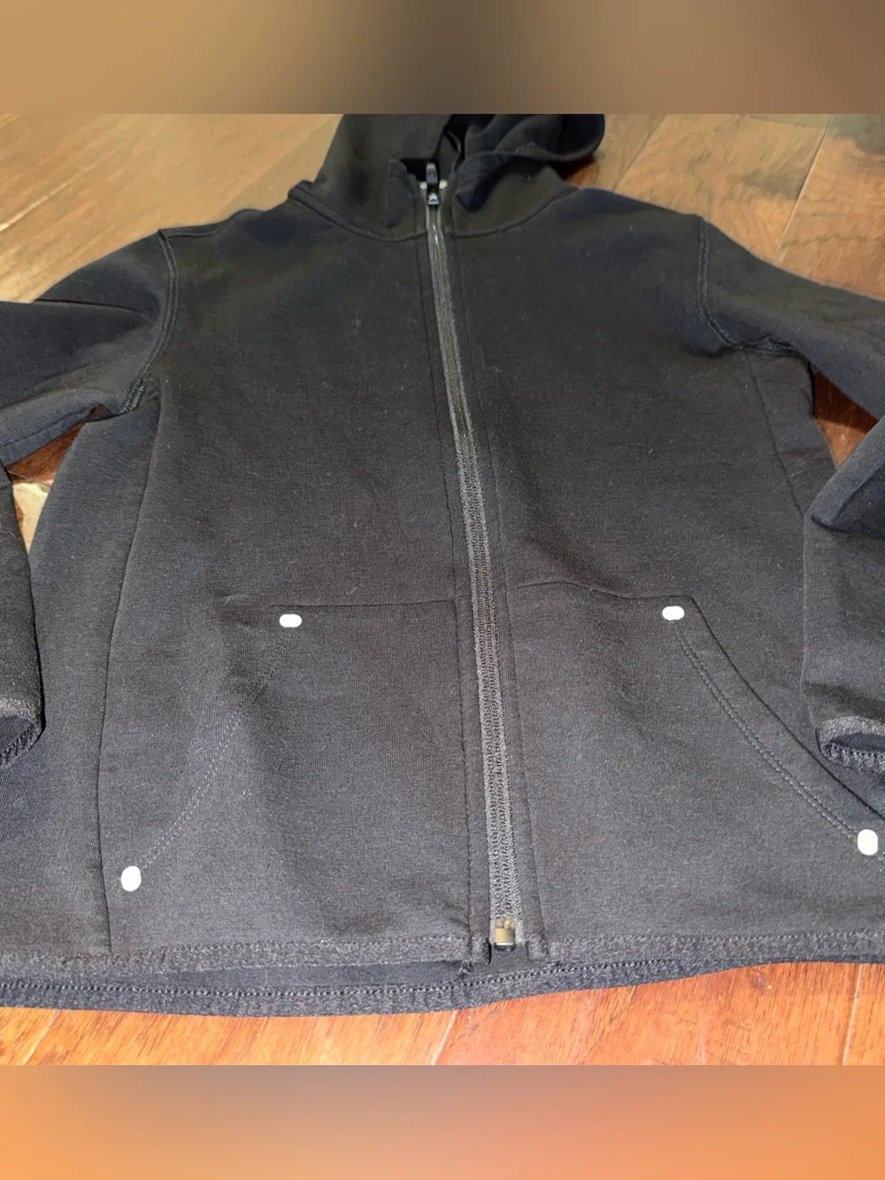 NWOT Gap Kids Black Zip Up Hoodie size L